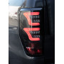 Ford Ranger LED Lights - Smoked Glass - Black Background - Red LED