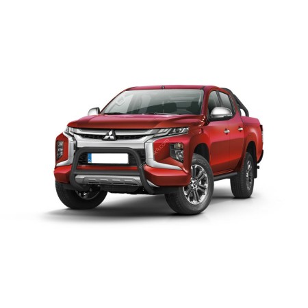 Bull Bar L200 – Schwarzer Edelstahl – Zugelassen – KL60 Doppelkabine und Clubkabine