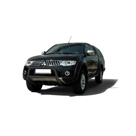 L200 Bull Bar - Acero inoxidable negro - Aprobado - Doble y Club Cab