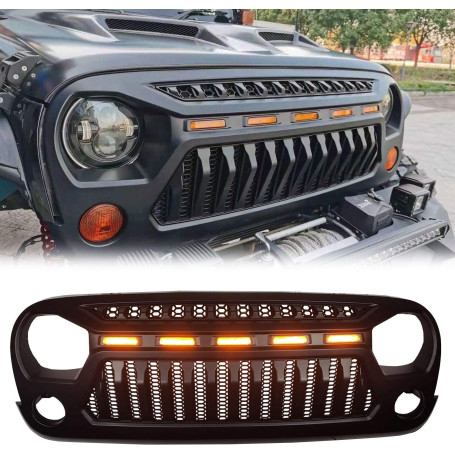 Jeep Wrangler JK Kühlergrill - Orange LEDs
