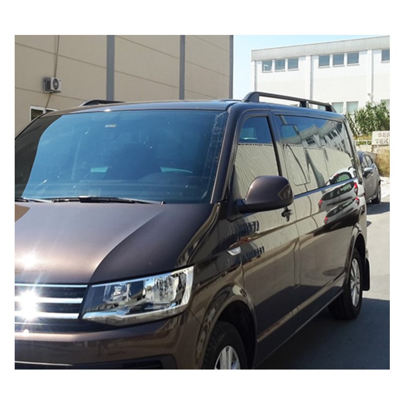 🧳 Barras De Techo Para VW T5 Largo (desde 2003) – AdriaCar, Color Negro, Incluye Montaje, Con ABE