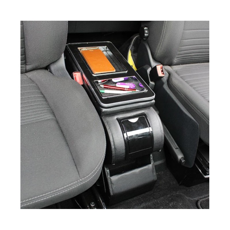 Organiseur De Console Centrale Voiture - Avec Porte-gobelets, Support Téléphone Et Leds