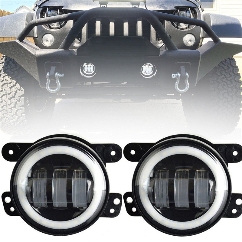 Luces Antiniebla LED Redondas 4 Pulgadas Para Jeep Wrangler JK Y Grand Cherokee - 30W, 2000 Lúmenes, IP67