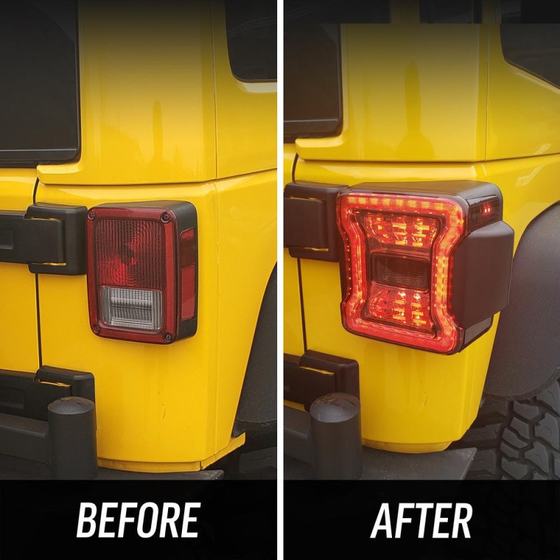Xprite 4 Inch Amber LED Fog Lights For Jeep Wrangler JK JL JT - Pair, DOT/SAE Certified, 60W 5000 Lumens