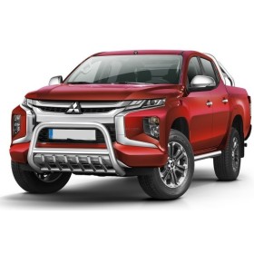 L200 Bull Bar - Homologated Reinforced Stainless Steel - Double and Club Cab