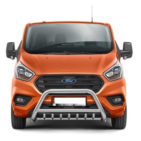 Bull Bar Ford Transit Custom - Acciaio Inox Rinforzato - Omologato - dal 2018