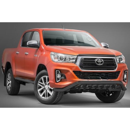 Parachoques Hilux - con garras de acero inoxidable negro - de 2018 a 2020
