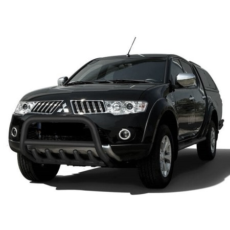Bull Bar L200 - Acciaio Inox Nero Rinforzato - Omologato - dal 2006 al 2015