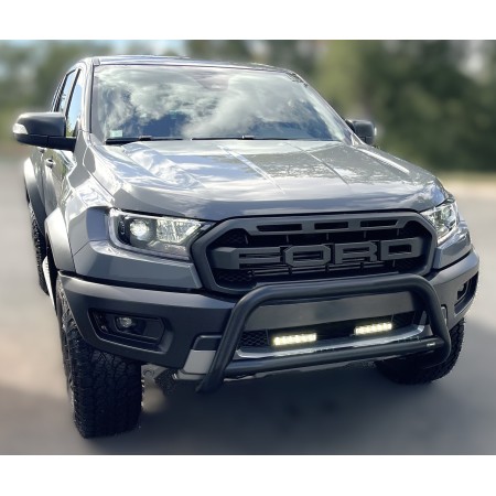 Barras de toro Ford Ranger Raptor - Acero inoxidable negro sin barra - Homologado - Doble cabina