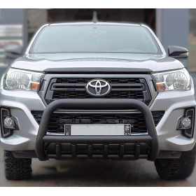 Pare-Buffles Hilux - Inox Noir Renforcé - Homologué - Revo 2018 à 2021