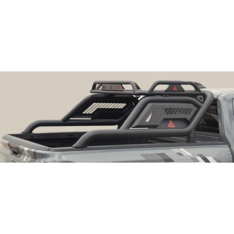 Ford Ranger Roll Bar - Black with Gallery (Rack) - Double Cab from 2023