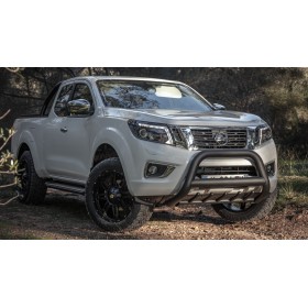 Bull bar Navara - acciaio inox nero rinforzato - omologato - NP300