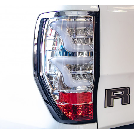 Feux LED Ford Ranger - Fond Chrome - Verre Fumé - (à partir de 2012)
