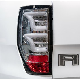 Feux LED Ford Ranger - Fond Chrome - Verre Fumé - (à partir de 2012)